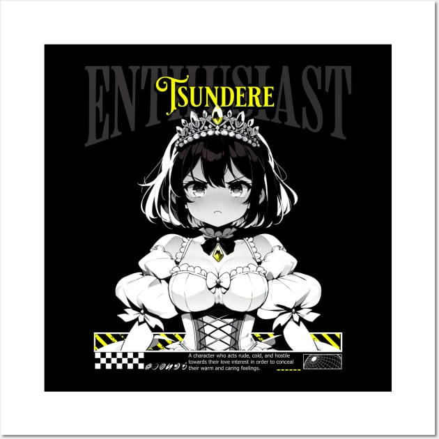 Tsundere Enthusiast - Aesthetic streetwear hard love girl Wall Art by Asiadesign